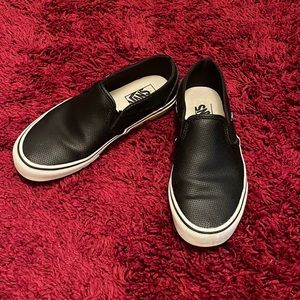 Vans leather slip on shoe. Size 8